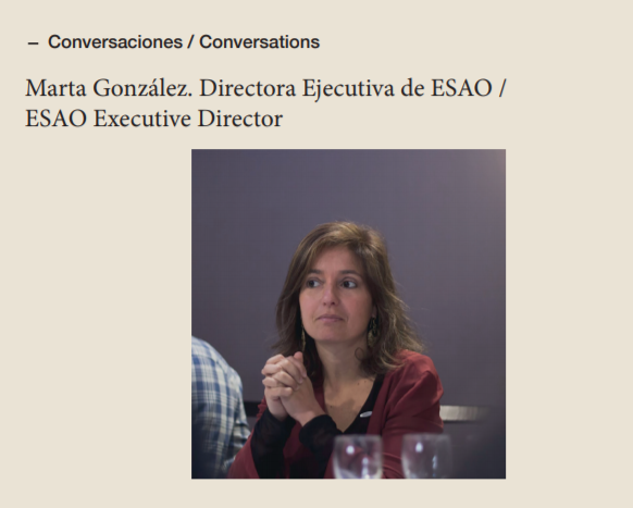 Conversations ESAO Guide Marta Gonzalez, ESAO Executive Director
